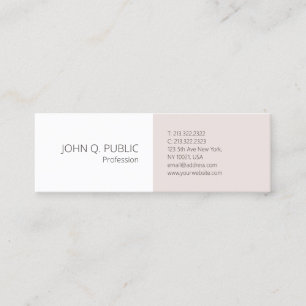 Moderne minimalistische, eenvoudige elegant mini visitekaartje