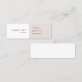 Moderne minimalistische, eenvoudige elegant mini visitekaartje (Voorkant / Achterkant)