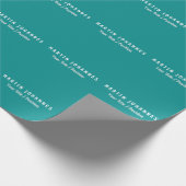 Moderne Minimalistische Eenvoudige Elegante Blauwe Cadeaupapier (Hoek)