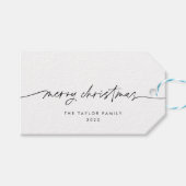 Moderne minimalistische eenvoudige elegante chique cadeaulabel (Voorkant (Horizontaal))