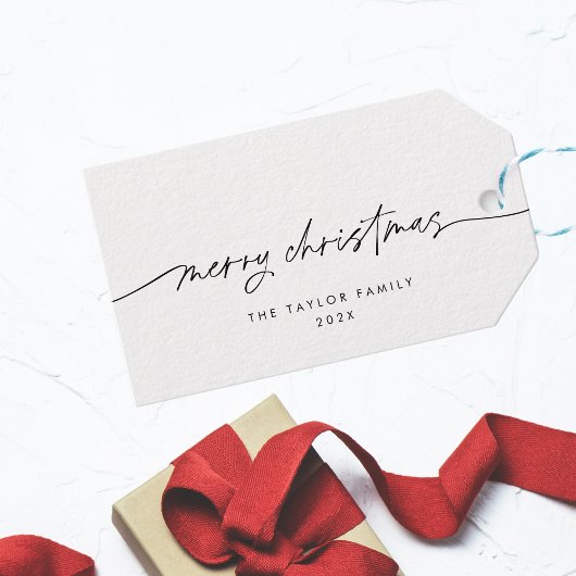 Moderne minimalistische eenvoudige elegante chique cadeaulabel