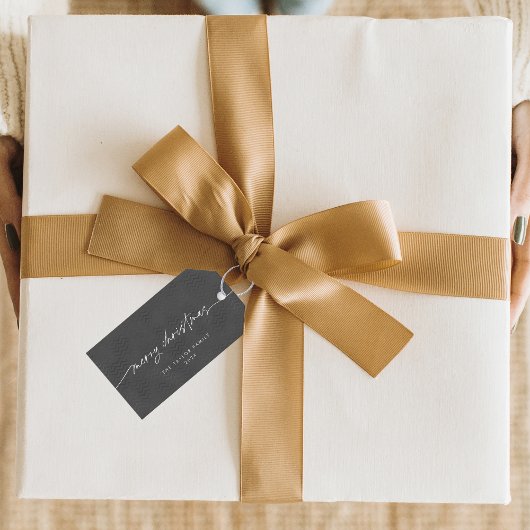 Moderne minimalistische eenvoudige elegante chique cadeaulabel