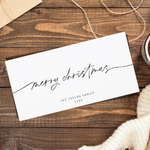 Moderne minimalistische eenvoudige elegante chique feestdagenkaart