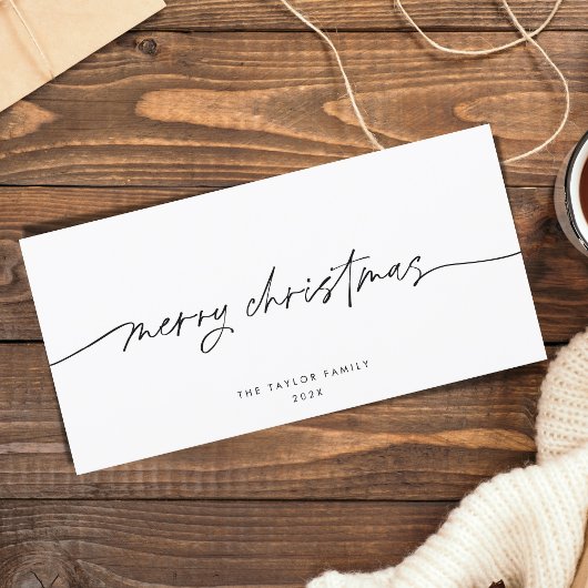 Moderne Minimalistische Eenvoudige Elegante Chique Feestdagenkaart