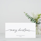 Moderne Minimalistische Eenvoudige Elegante Chique Feestdagenkaart (Staand voorkant)