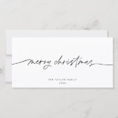 Moderne Minimalistische Eenvoudige Elegante Chique Feestdagenkaart (Voorkant)