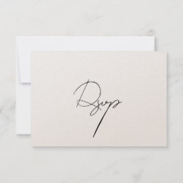 Moderne Minimalistische Eenvoudige Elegante RSVP K Kaartje