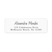 Moderne Minimalistische eenvoudige elegante script Etiket (Voorkant)