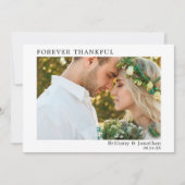 Moderne minimalistische eenvoudige forever dankzij bedankkaart (Voorkant)
