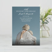 Moderne minimalistische eenvoudige foto bruiloft kaart (Staand voorkant)