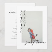 Moderne Minimalistische Eenvoudige Foto Elopement  Kaart (Voorkant / Achterkant)