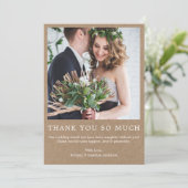 Moderne minimalistische eenvoudige foto Kraft zo v Bedankkaart (Staand voorkant)