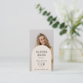 Moderne Minimalistische Eenvoudige Foto Profession Visitekaartje (Staand voorkant)