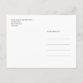 Moderne, minimalistische, eenvoudige fotobruiloft  aankondigingskaart (Achterkant)