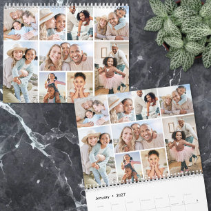 Moderne Minimalistische Eenvoudige Fotocollage Kalender