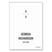 Moderne minimalistische eenvoudige gast naam plaat kaart (Voorkant)