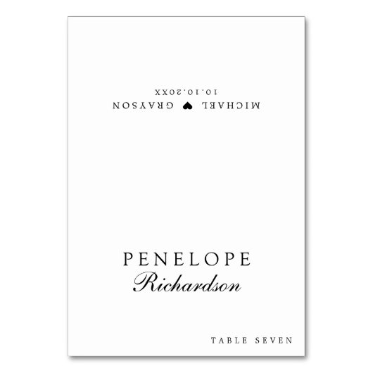 Moderne minimalistische eenvoudige gast naam plaat kaart (Voorkant)