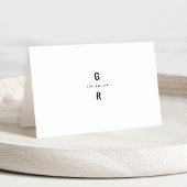 Moderne minimalistische eenvoudige gast naam plaat kaart