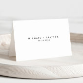 Moderne minimalistische eenvoudige gast naam plaat kaart