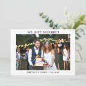 Moderne minimalistische eenvoudige, gehuwde Kaart (Staand voorkant)