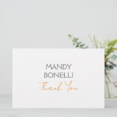 Moderne Minimalistische Eenvoudige Gepersonaliseer Briefpapier (Staand voorkant)