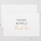 Moderne Minimalistische Eenvoudige Gepersonaliseer Briefpapier (Voorkant / Achterkant)