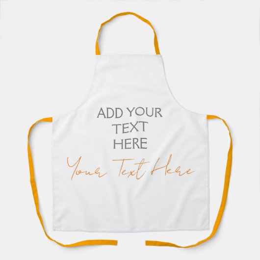 Moderne Minimalistische Eenvoudige Gepersonaliseer Schort (Voorkant)