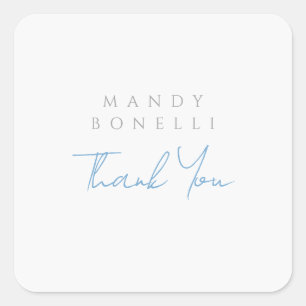 Moderne Minimalistische Eenvoudige Gepersonaliseer Vierkante Sticker