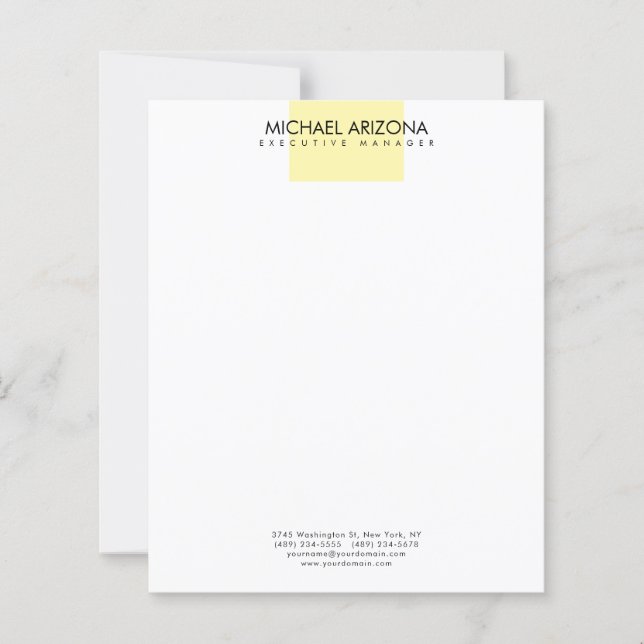 Moderne Minimalistische Eenvoudige Gewone Papierve (Voorkant)