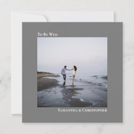 Moderne minimalistische eenvoudige grijze vierkant kaart