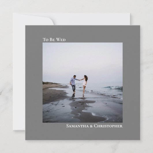 Moderne minimalistische eenvoudige grijze vierkant kaart (Voorkant)