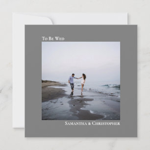 Moderne minimalistische eenvoudige grijze vierkant kaart