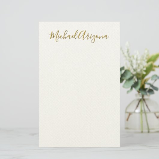 Moderne minimalistische eenvoudige handschrift naa briefpapier (Staand voorkant)