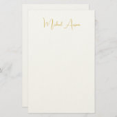 Moderne minimalistische eenvoudige handschrift naa briefpapier (Voorkant / Achterkant)