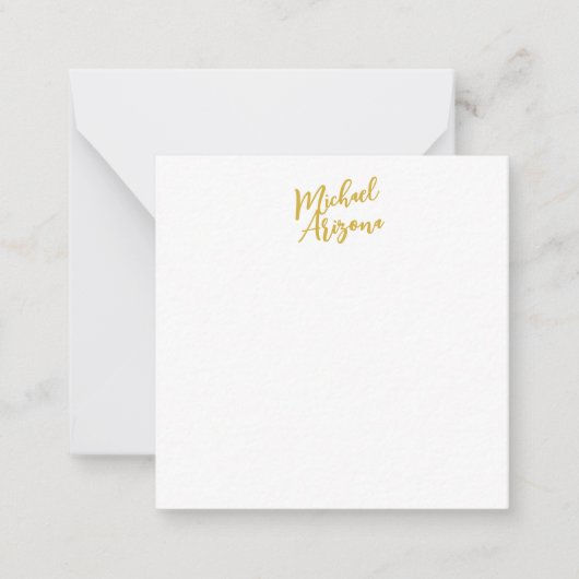 Moderne minimalistische eenvoudige handschrift naa notitiekaartje (Voorkant)