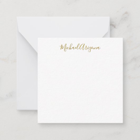 Moderne minimalistische eenvoudige handschrift naa notitiekaartje (Voorkant)