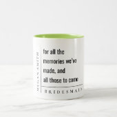 Moderne Minimalistische Eenvoudige Herinneringen B Tweekleurige Koffiemok (Center)