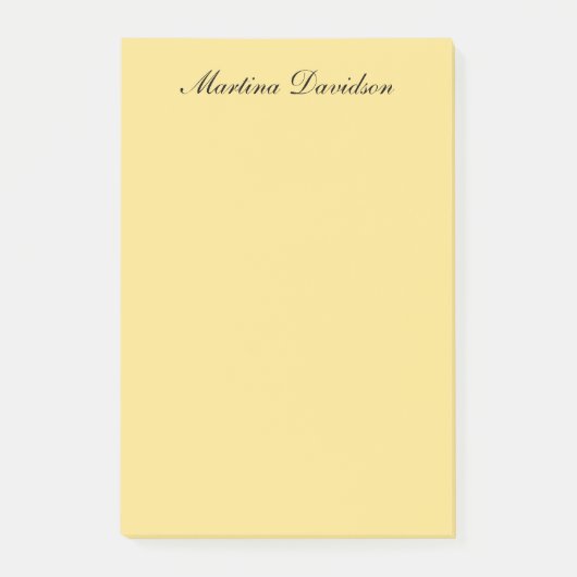 Moderne Minimalistische Eenvoudige Jasmijnkleur Na Post-it® Notes (Voorkant)