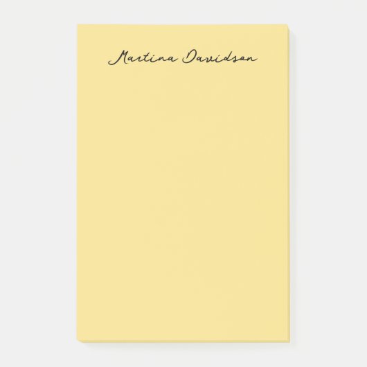 Moderne Minimalistische Eenvoudige Jasmijnkleurige Post-it® Notes (Voorkant)
