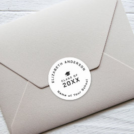 Moderne minimalistische eenvoudige klasse van 2024 ronde sticker