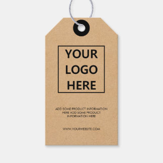 Moderne minimalistische eenvoudige kleding Kraft p Cadeaulabel