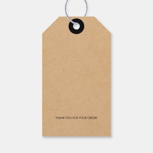 Moderne minimalistische eenvoudige kleding Kraft p Cadeaulabel (Achterkant)