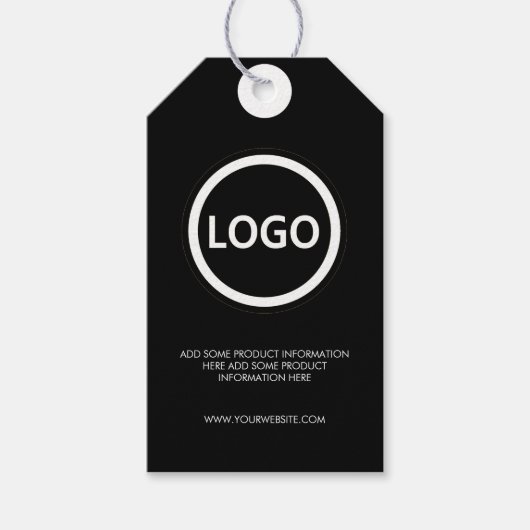 Moderne Minimalistische Eenvoudige Kleding Logo Ha Cadeaulabel (Voorkant)