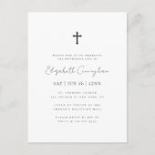 Moderne Minimalistische Eenvoudige Kruis Herdenkin Briefkaart (Voorkant)