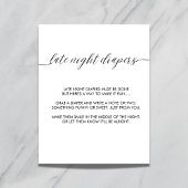 Moderne minimalistische eenvoudige late night luie poster