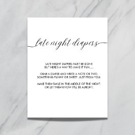 Moderne minimalistische eenvoudige late night luie poster