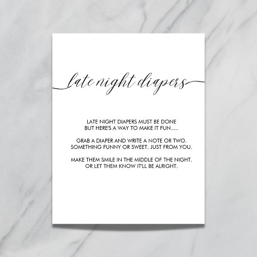 Moderne minimalistische eenvoudige late night luie poster