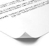 Moderne minimalistische eenvoudige late night luie poster (Hoek)