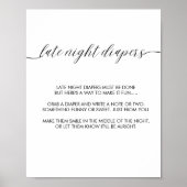 Moderne minimalistische eenvoudige late night luie poster (Voorkant)