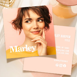 Moderne minimalistische eenvoudige leuke professio vierkante visitekaartje